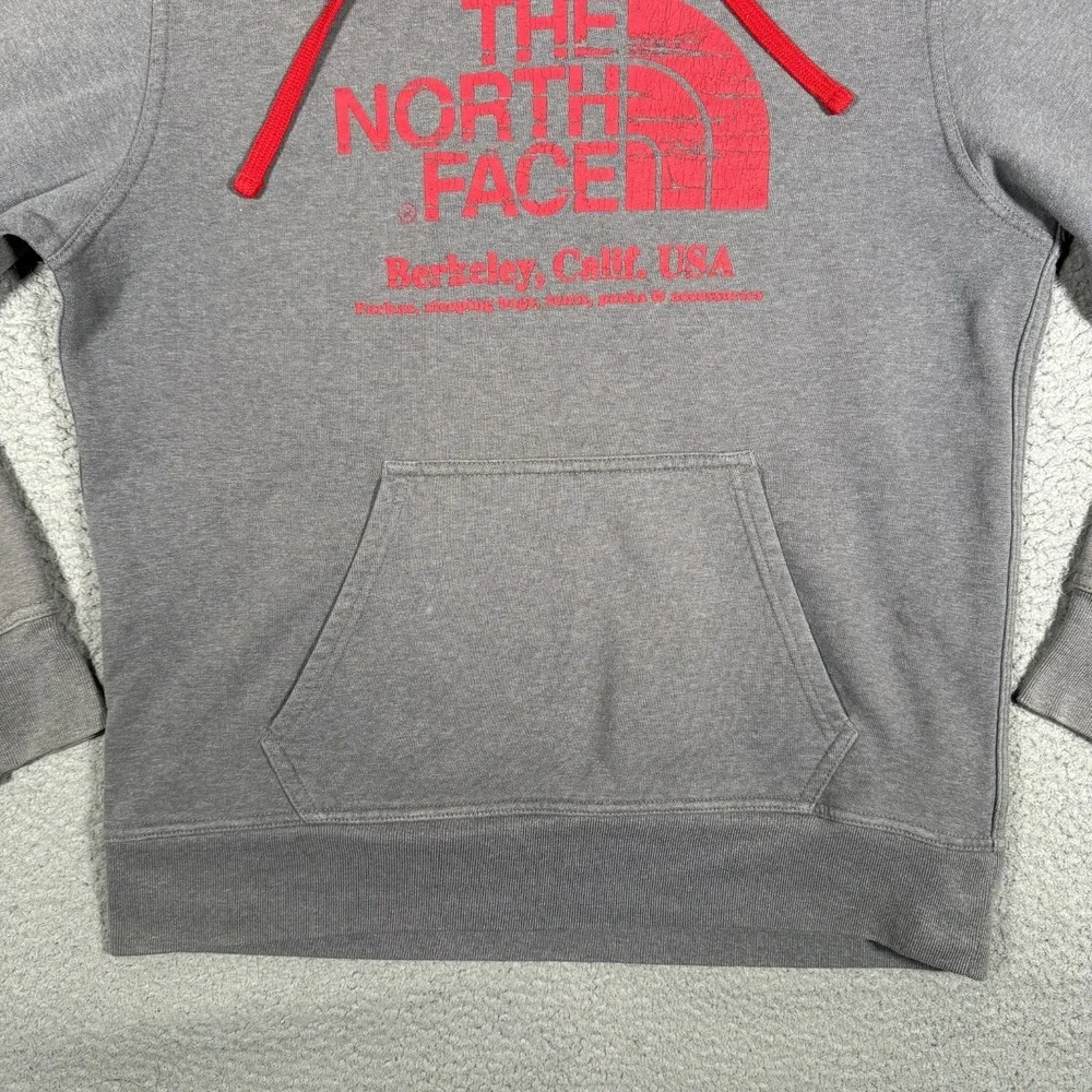 The North Face Sweatshirt Mens Medium Gray Pullover Hoodie‎ Casual Preppy Logo